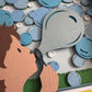Bubbles mini 3D paper art in a shadowbox