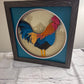 Rooster 3D paper art in a shadowbox