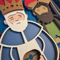 Classic three kings 3D paper art shadowbox