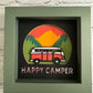 Happy camper mini 3D paper art in a shadowbox