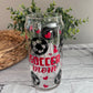 Soccer mom beer can glass