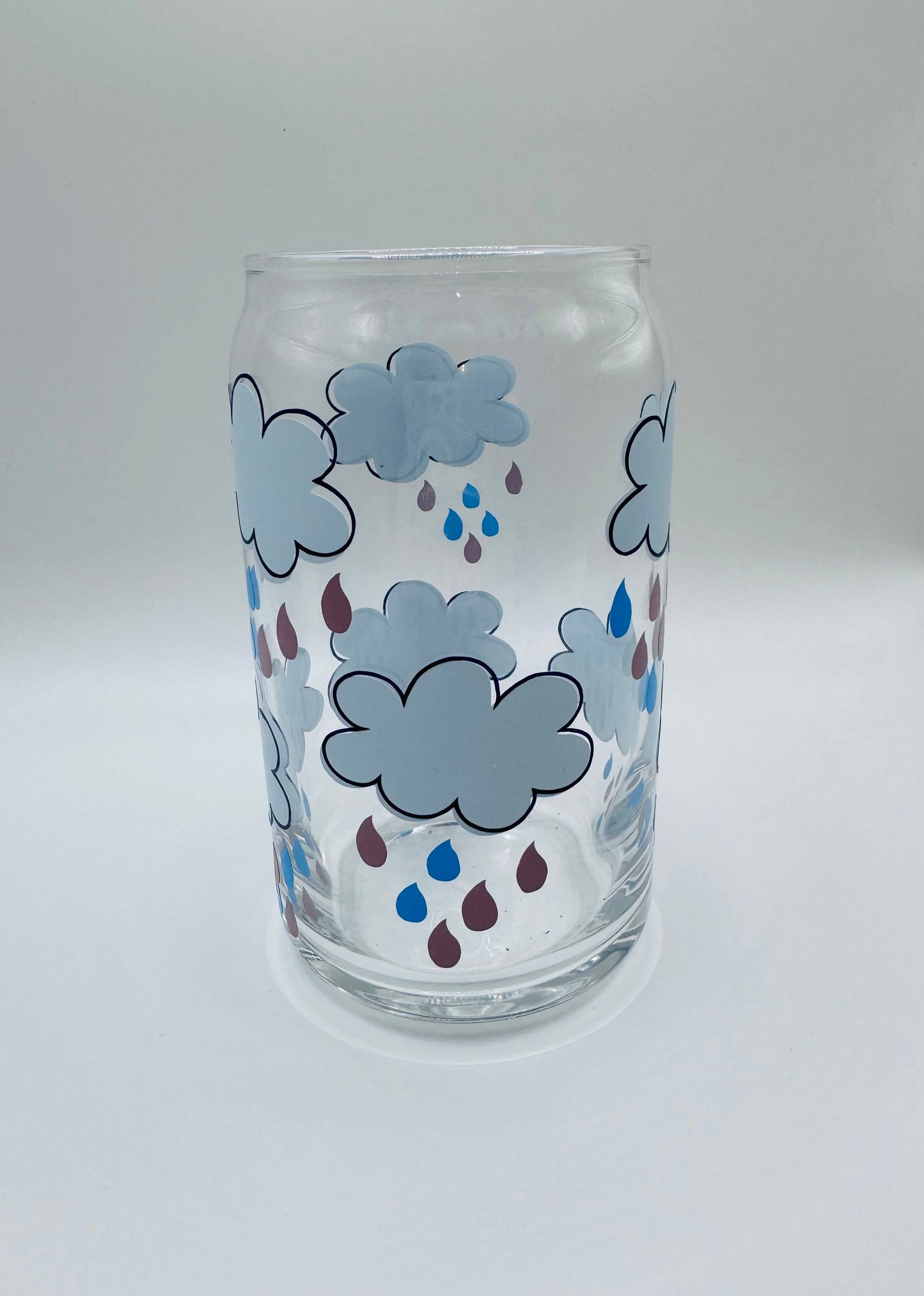 Boho cloud beer can glass