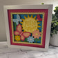 Hello summer 3D paper art in a shadowbox