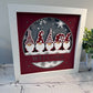 Welcome winter gnomes 3D paper art shadowbox