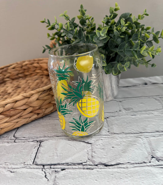 Pineapple beer can glass