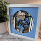 Beach bike and bag 3D paper art in a shadowbox
