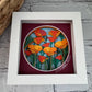 California poppy mini 3D paper art in a shadowbox