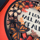 I love fall most of all with flowers mini 3D paper art in a shadowbox