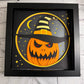 Creepy trio- pumpkin 3D paper art shadowbox