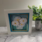 Daisies in a jar mini 3D paper art in a shadowbox