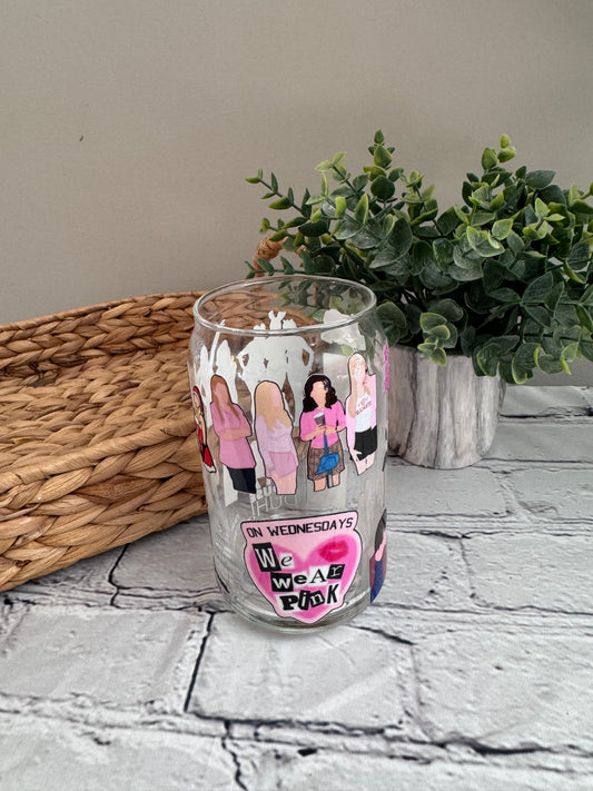 Mean girls beer can glass