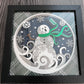 Snowman 3D paper art shadowbox