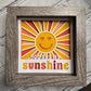 You are my sunshine mini 3D paper art in a shadowbox