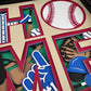 Home- Baseball 3D paper art in a shadowbox