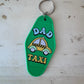 Dad taxi retro motel keychain