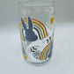 Easter  bunny rainbow beer can glass