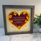 Thankful, grateful and so blessed heart 3D paper art in a shadowbox