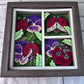 Ladybug and flowers design 3D paper art in a shadowbox