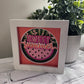 Sweet summer watermelon mini 3D paper art in a shadowbox