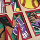 Home- Softball 3D paper art in a shadowbox