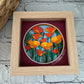 California poppy mini 3D paper art in a shadowbox