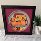 Fall truck with pumpkins and sunflowers design 3D paper art in a shadowbox