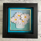 Daisies in a jar mini 3D paper art in a shadowbox