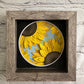 Sunflowers mini 3D paper art in a shadowbox