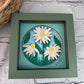 Daisy mini 3D paper art in a shadowbox