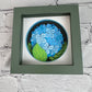 Hydrangea branch flowers mini 3D paper art in a shadowbox