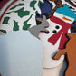 Snowman with fox and rabbit 3D paper art shadowbox