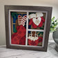 Lounging girl with hot cocoa 3D paper art shadowbox