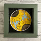 Sunflowers mini 3D paper art in a shadowbox