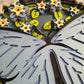 Butterfly solo scene blue morpho butterfly 3D paper art in a shadowbox