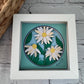 Daisy mini 3D paper art in a shadowbox