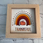 Thankful rainbow with pumpkin mini 3D paper art in a shadowbox