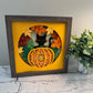 Cat in the pumpkin patch 3D paper art shadowbox