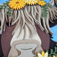 Highland cow close up 3D paper art shadowbox