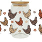 Chickens beer can glass