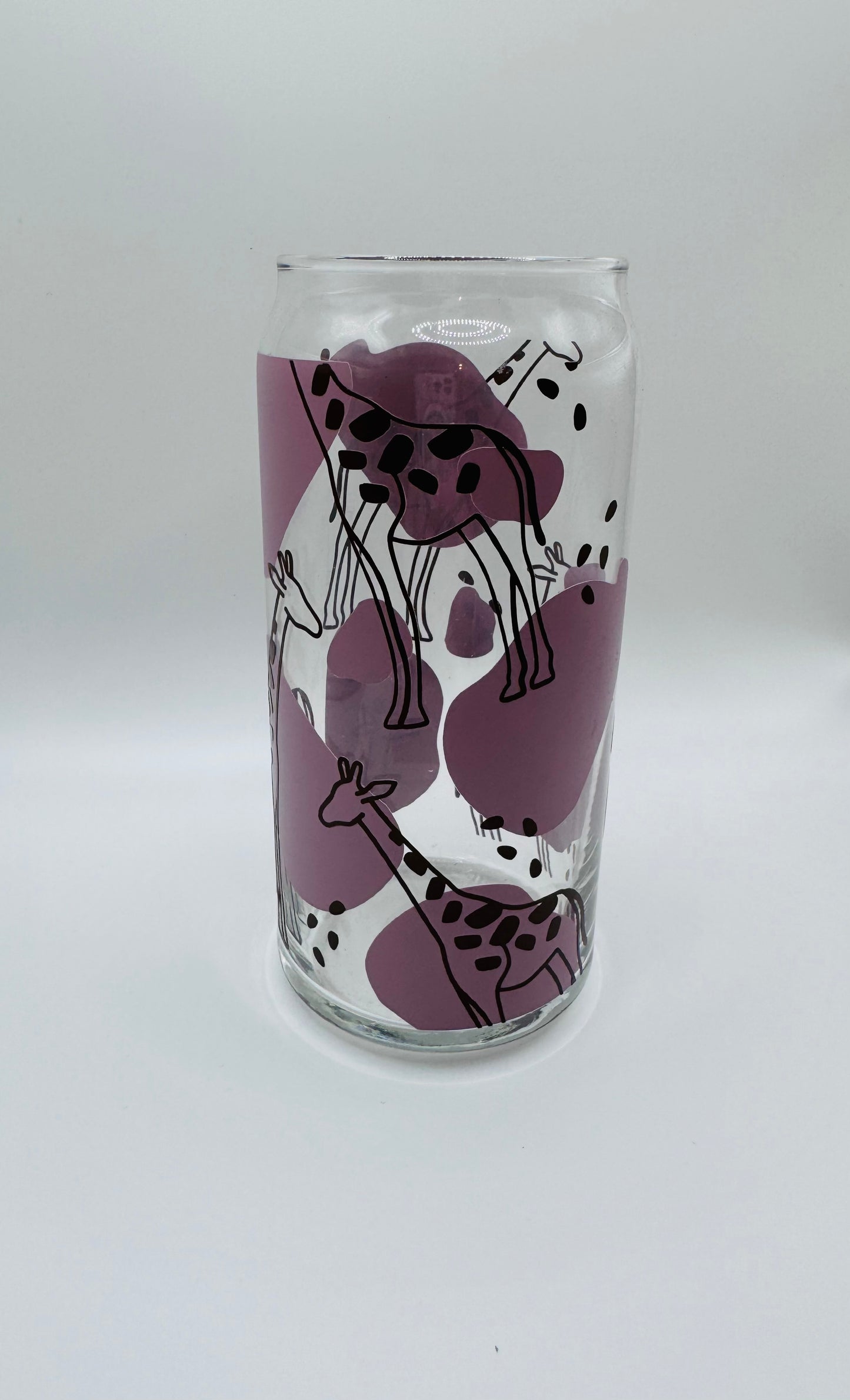 Giraffe beer can glass