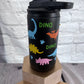 Dinosaur outline 12oz kids water bottle