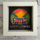 Happy camper mini 3D paper art in a shadowbox