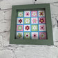 Floral quilt pattern mini 3D paper art in a shadowbox