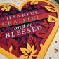 Thankful, grateful and so blessed heart 3D paper art in a shadowbox