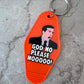 Workplace comedy tv show retro motel keychain