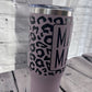 Mama leopard print 40oz handle tumbler with straw and slide lid