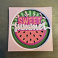 Sweet summer watermelon mini 3D paper art in a shadowbox