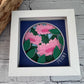 Peony mini 3D paper art in a shadowbox