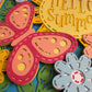 Hello summer 3D paper art in a shadowbox
