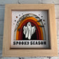 Spooky season mini 3D paper art in a shadowbox